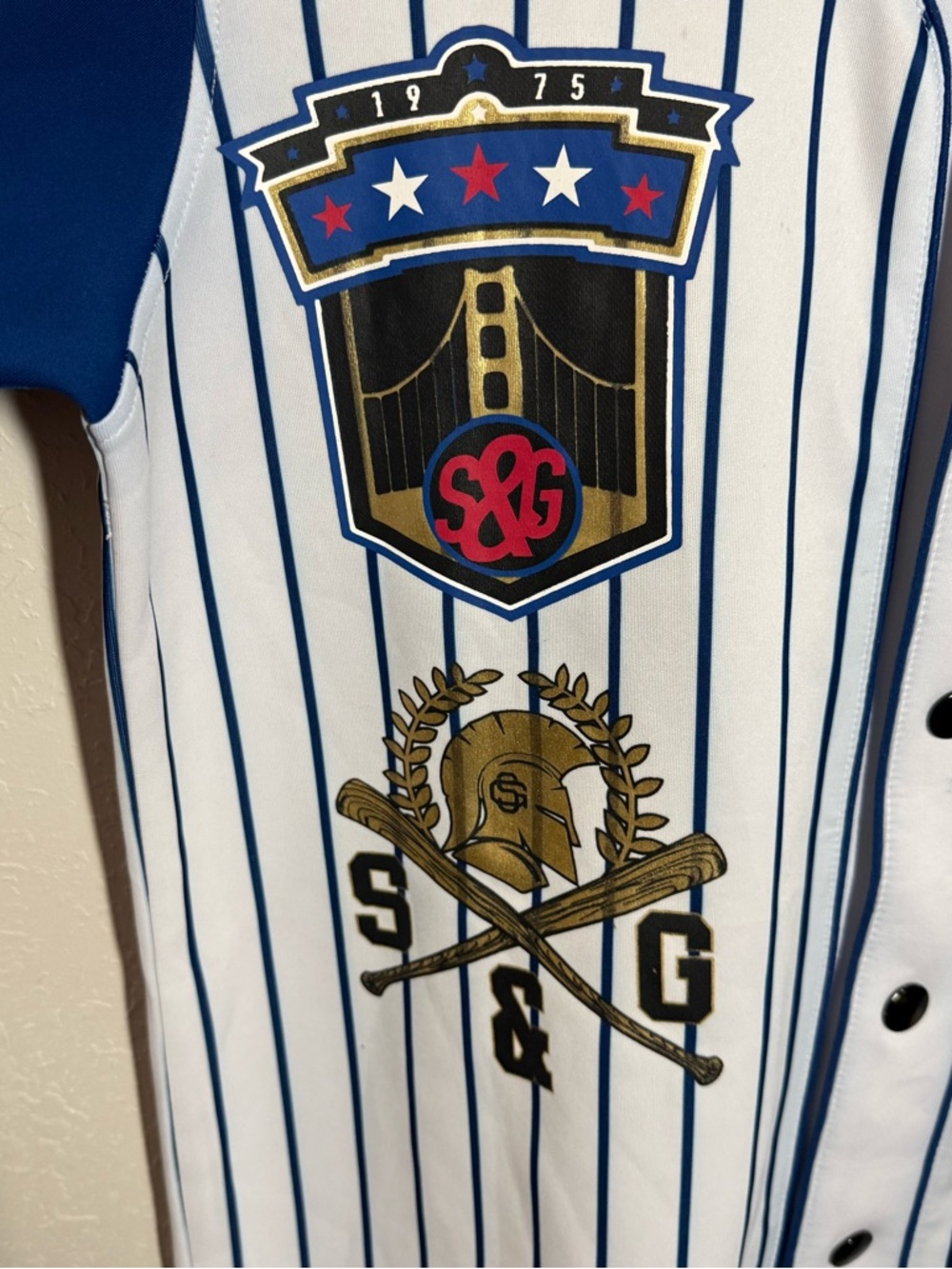 Men’s L Multicolor Hustle Today Smith and Graham Streetwear Baseball Jersey - Picture 2 of 8